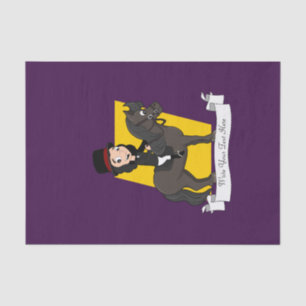 Dressage horse rider cartoon tissue paper