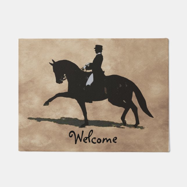Dressage Horse & Rider Doormat (Front)