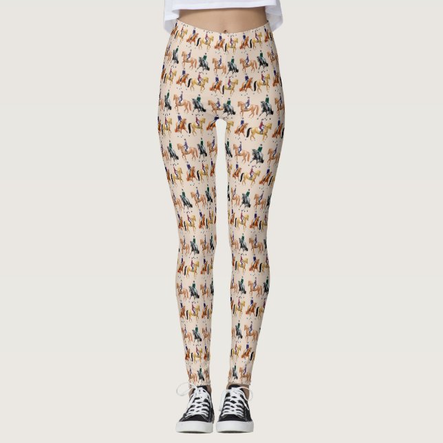 Dressage Horse Riding Equestrian Leggings (Front)