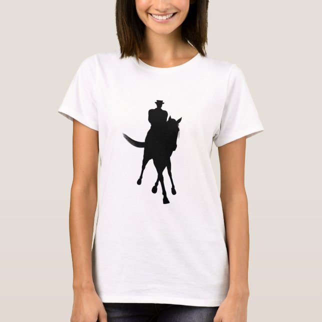 Dressage Horse Silhouette Half Pass  T-Shirt (Front)