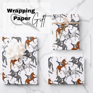Dressage Horseback Riding Wrapping Paper Sheet