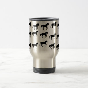 Dressage Horses Piaffe Pattern Travel Mug
