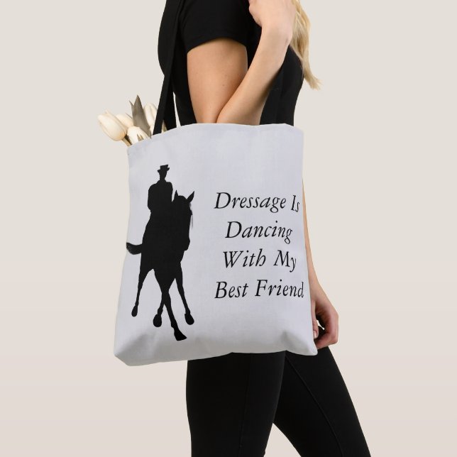 Dressage Is Dancing With Best Friend Horse   Tote Bag (Close Up)