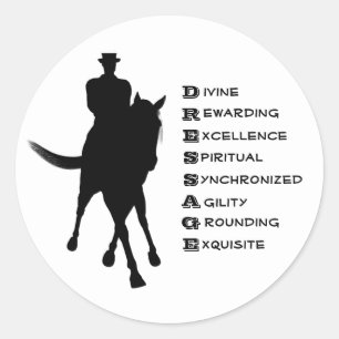 Dressage Is Horse And Rider Classic Round Sticker