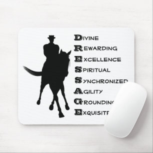 Dressage Is Horse And Rider Silhouette  Mouse Mat