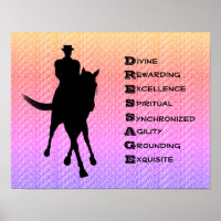 Dressage Is Horse And Rider Silhouette