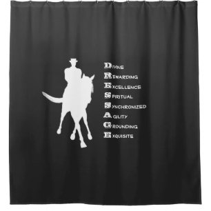 Dressage Is Horse Silhouette Dark Shower Curtain