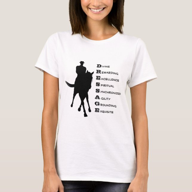 Dressage Is Horse Silhouette Light T-Shirt (Front)