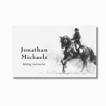 Dressage Professional Black & White Horse Sketch