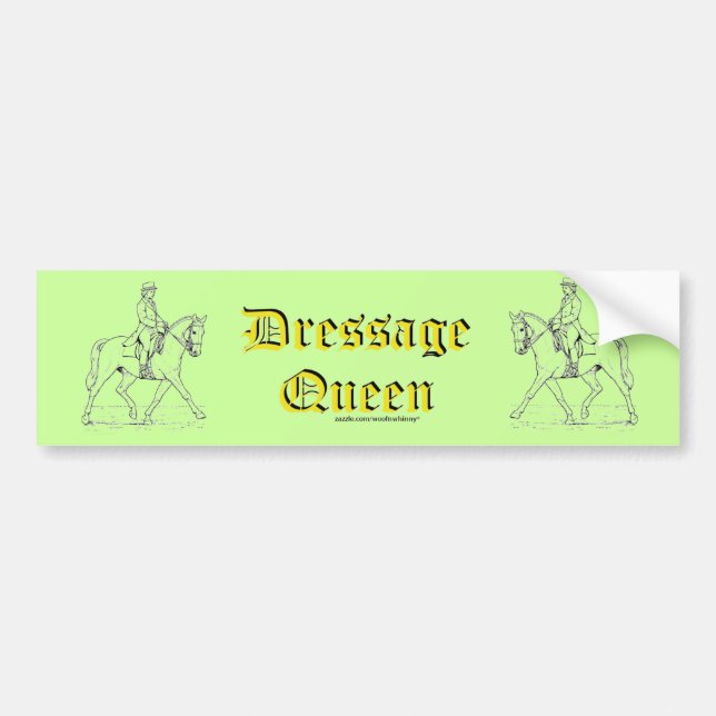 Dressage Queen Bumper Sticker (Front)