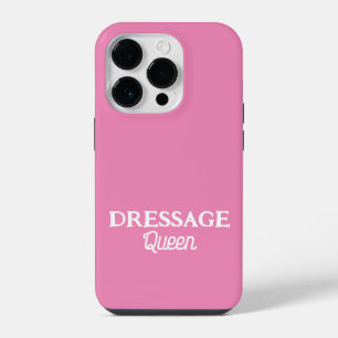 Dressage Queen Cute Pink Script Equestrian iPhone 14 Pro Case