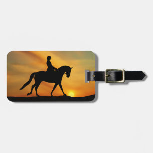 Dressage Rider and Horse Luggage Tag