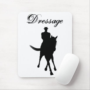Dressage Rider And Horse Silhouette Mouse Mat