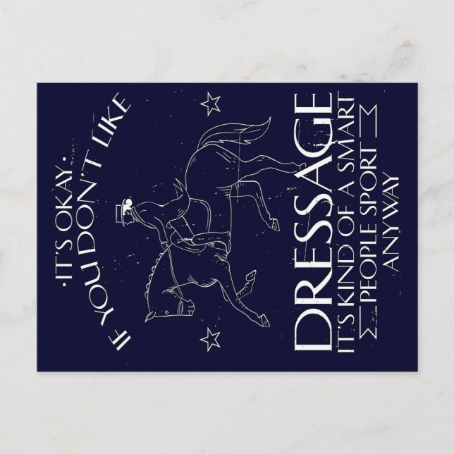 Dressage Rider  Horse | Lover gift Holiday Postcard (Front)