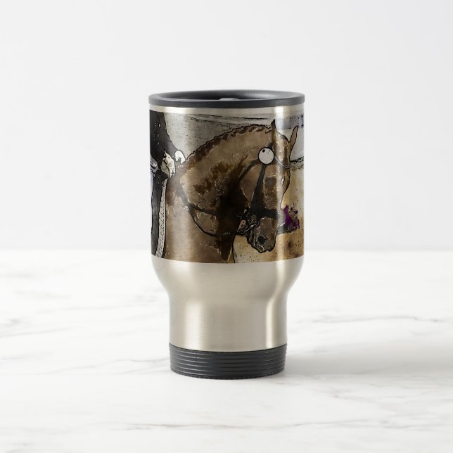 Dressage Rider Travel Mug (Center)