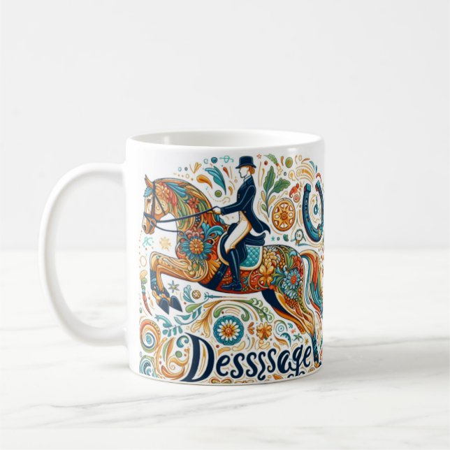 Dressage Riding Rider Horse Mug (Left)
