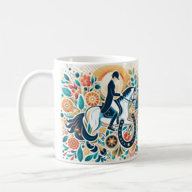 Dressage Riding Rider Horse Mug (Left)