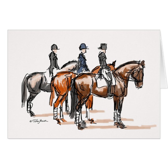Dressage Three Winners Card (Front Horizontal)