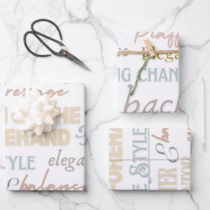 DRESSAGE WORDS WRAPPING PAPER SHEET