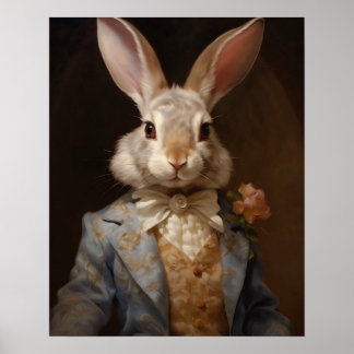 Dressed Animal Prints, Royal Rabbit Poster