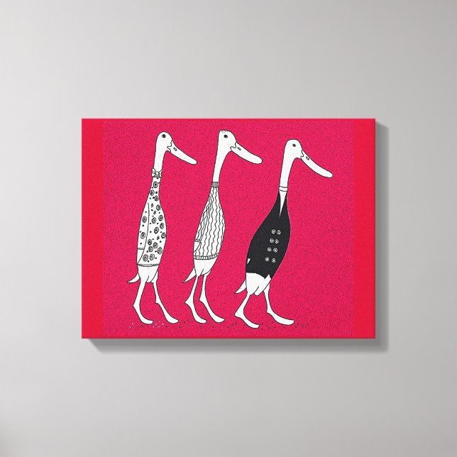Dressed ducks canvas print (Front)