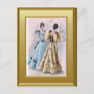 Dressed for a ball postcard