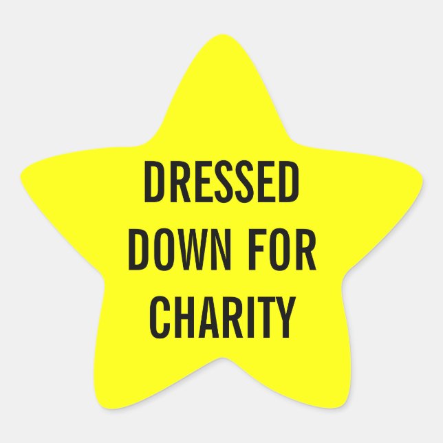 Dressed For Charity Star Star Sticker (Front)