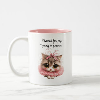 Dressed for joy, ready to pounce. – Kitten Mug