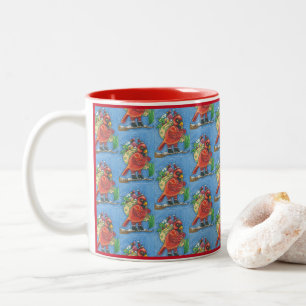 DRESSED IN RED SANTA, CHRISTMAS CARDINAL BIRD MUG