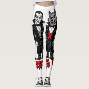 Dressed to Kill Classic Movie Monsters Graphic Leggings