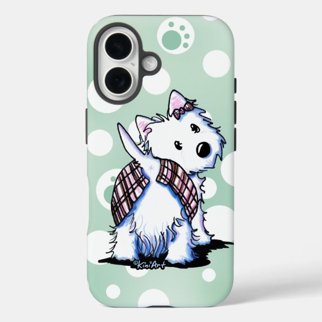 Dressed To Kilt Westie Phone Case (Back)