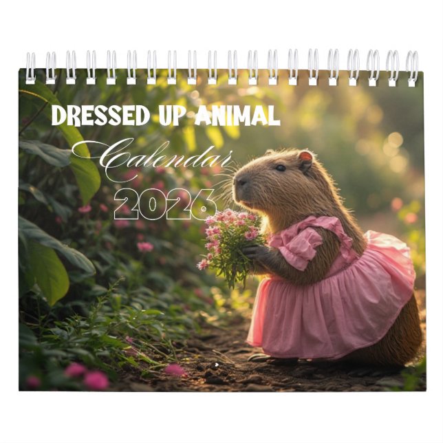 Dressed Up Animal Calendar 2026 (Cover)