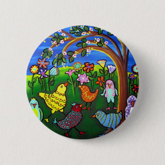 Dressed up Chicks n Peeps Fun Whimsical 6 Cm Round Badge
