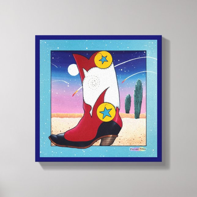 Dressed Up COWBOY BOOTS Gallery Wrapped Canvas (Front)