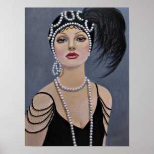 Dressed up for the evening, Poster