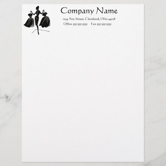 Dressed Up Letterhead Design (Front)