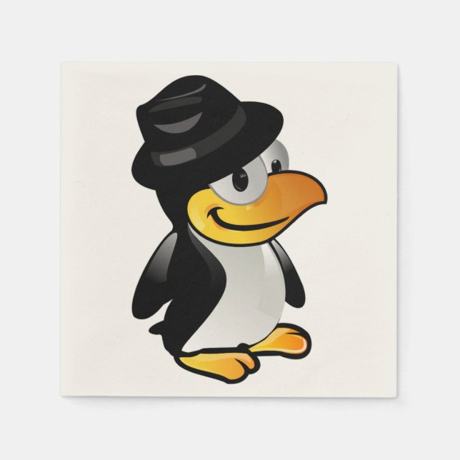 DRESSED UP PENGUIN NAPKIN (Front)