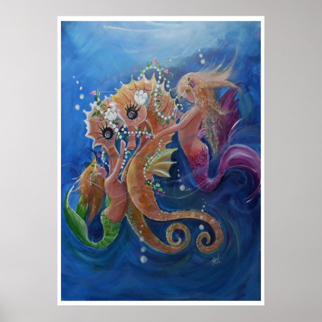 Dressed up Sea Horses Poster (Front)