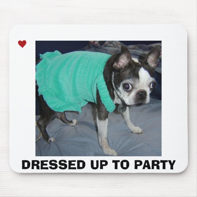 DRESSED UP TO PARTY MOUSE MAT (Front)