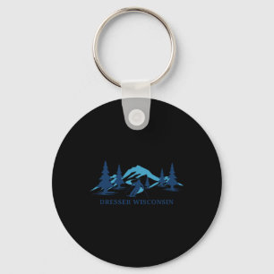 Dresser Wisconsin Ski Resort Skiing Skier Key Ring