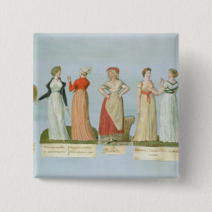 Dresses and costumes in vogue 15 cm square badge