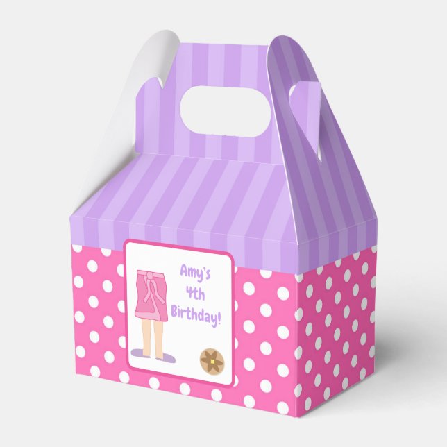 Dressing Gown Pyjamas and Pancakes Party Favour Box (Front Side)