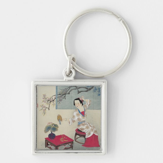 Dressing up in the Morning Key Ring (Front)