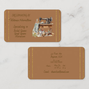 Dressmaker Bridal Gowns Grad Gowns Business Card