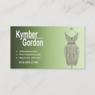 "Dressmaker Mannequin II" - Patternmaker Seamtress Business Card