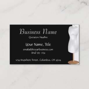 Dressmaker Mannequin Sewing Fashion Business Cards