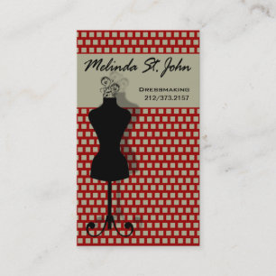 Dressmaker Mannequin Sewing Fashion Designer Business Card