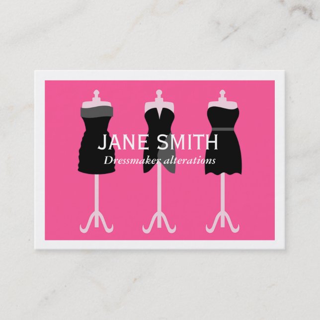 Dressmaker, Sewing, tailor professional Business Card (Front)