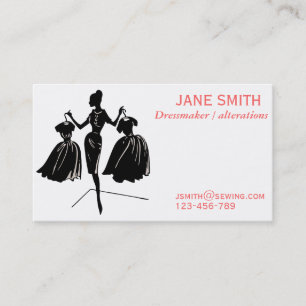 Dressmaker, Sewing, tailor professional Business Card