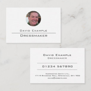 Dressmaker with Photo of Holder Business Card